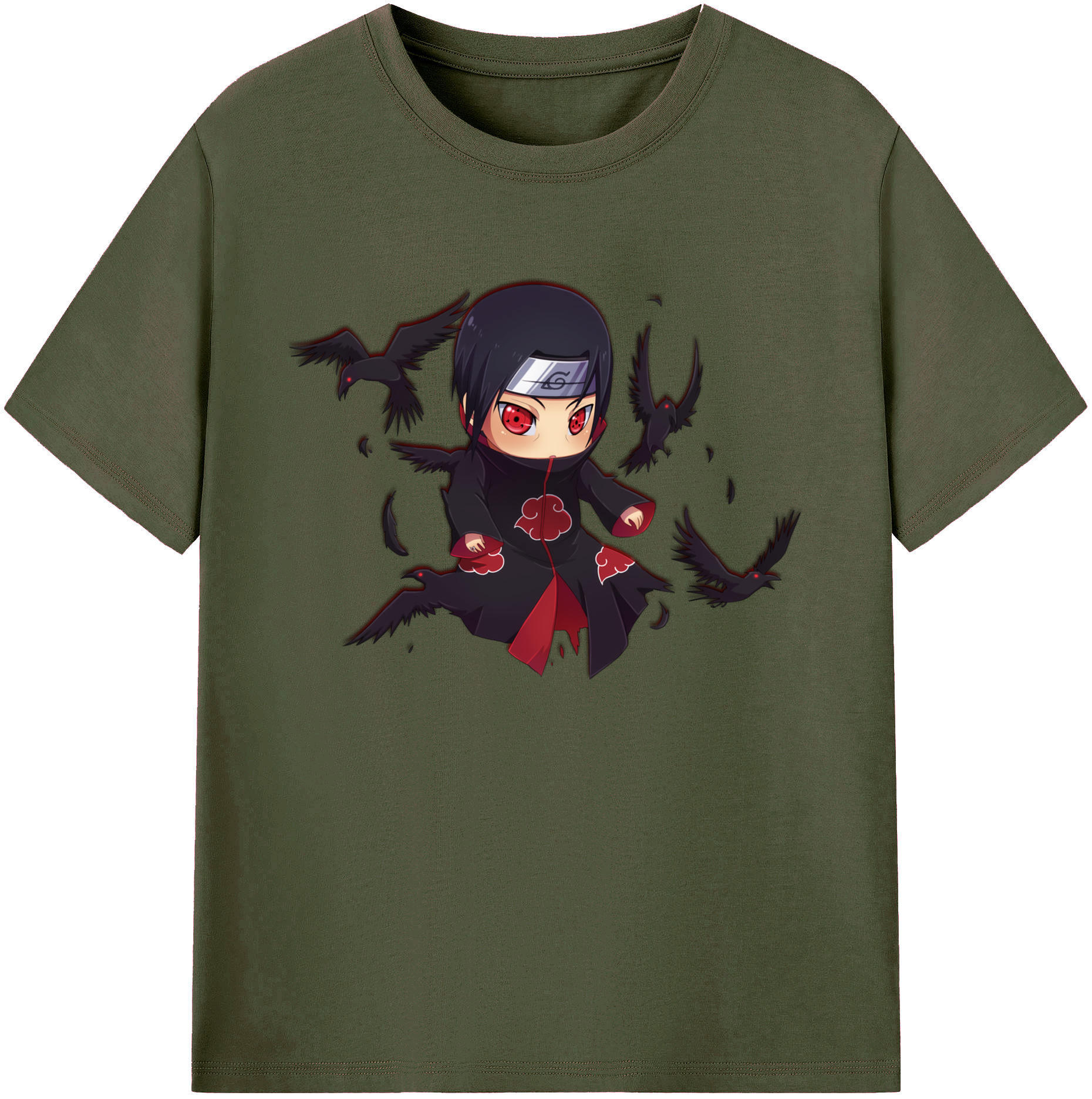 （画像用） NARUTO -ナルト- うちは イタチ Uchiha Itachi 綿100％ メンズ半袖Tシャツ｜肌触りやわらか＆通気性